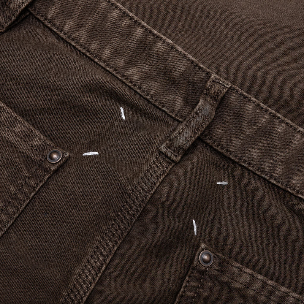 STRAIGHT-LEG JEANS - BROWN - 5