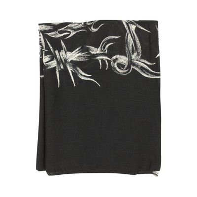 Givenchy Givenchy Cashmere Blend Barbed Wire Scarf 'Black' outlook