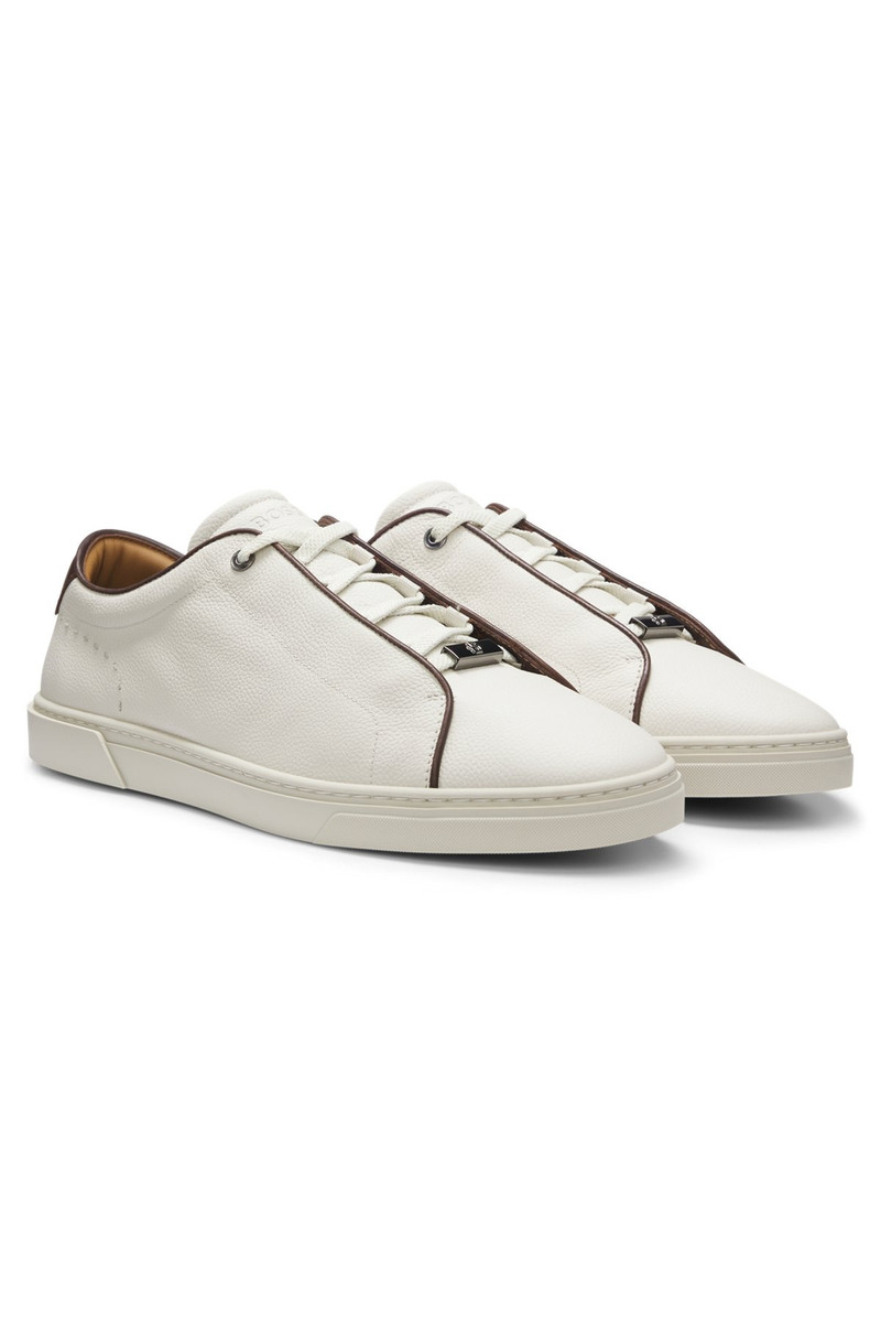 LACE-UP SNEAKERS IN GRAINY ITALIAN LEATHER 2