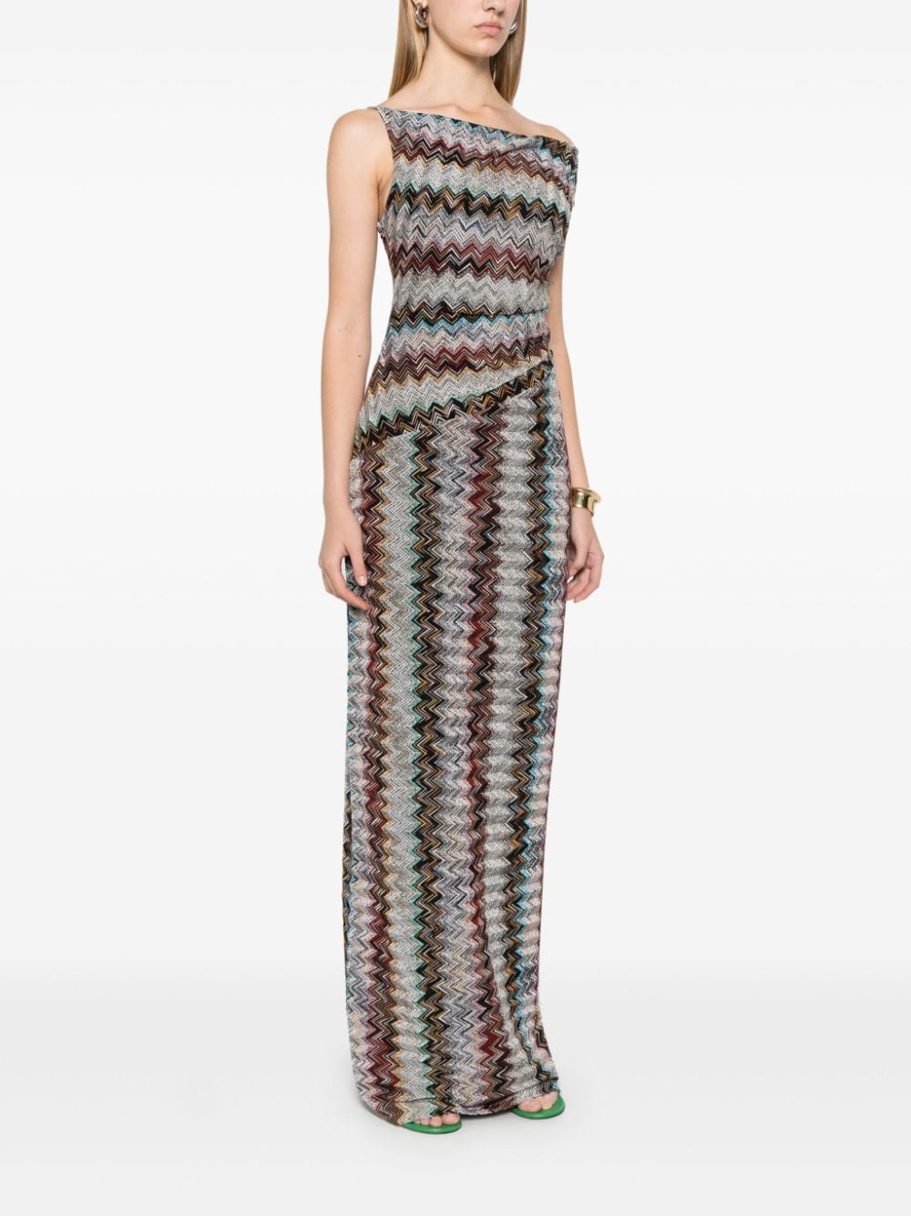 zigzag-woven maxi dress - 3