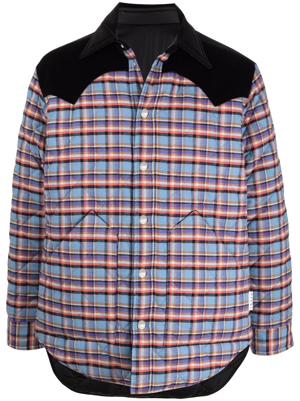 padded check jacket - 1