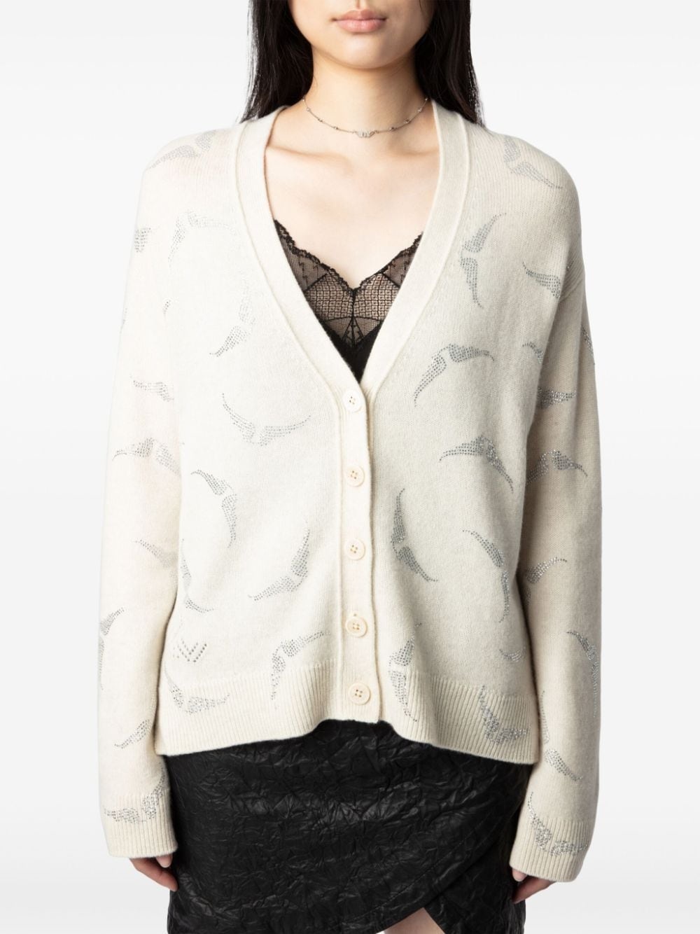 Mirka Strass Wings cardigan - 4