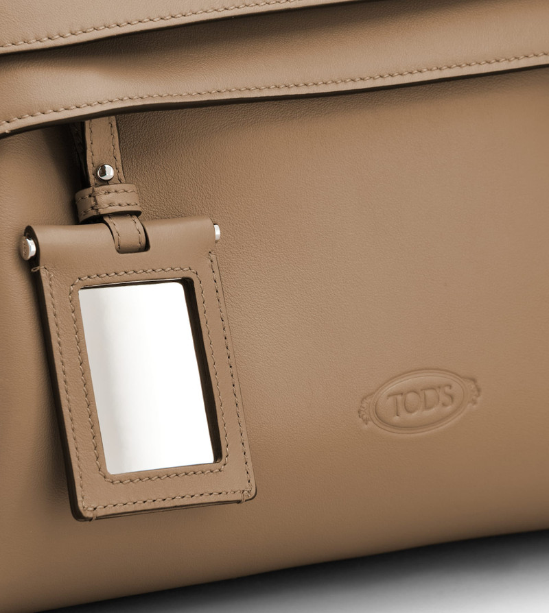 TOD'S WAVE BAG IN LETHER SMALL - BEIGE 6