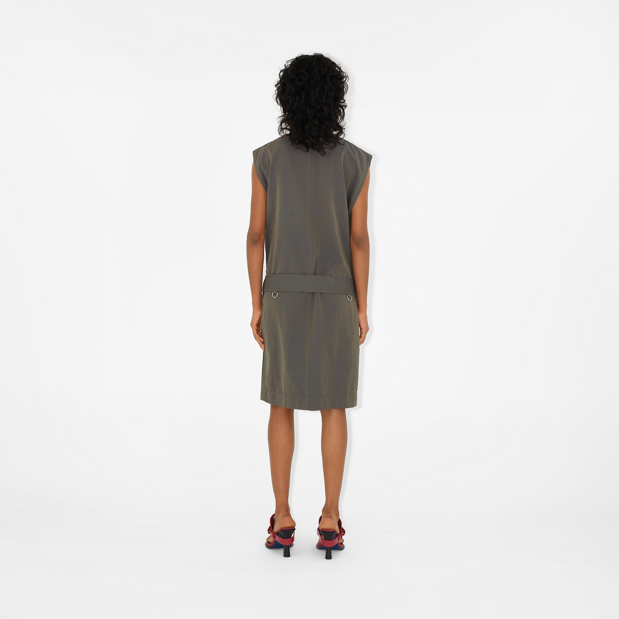 ワンピース Burberry SS24 LINEN DRESS (8086911 A1273) Burberry Cotton Linen Dress | REVERSIBLE