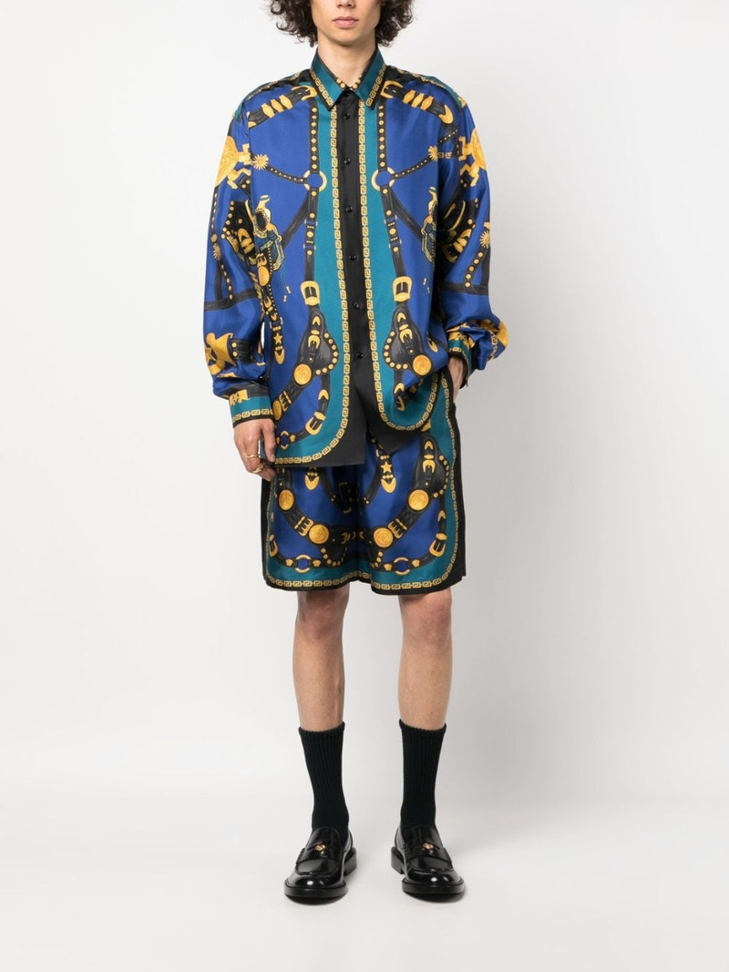 VERSACE Medusa Harness silk shorts outlook
