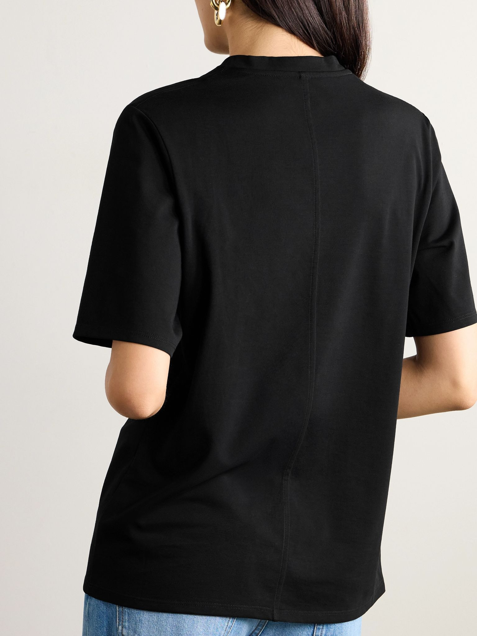 Essentials Chiara cotton-jersey T-shirt Black - 3