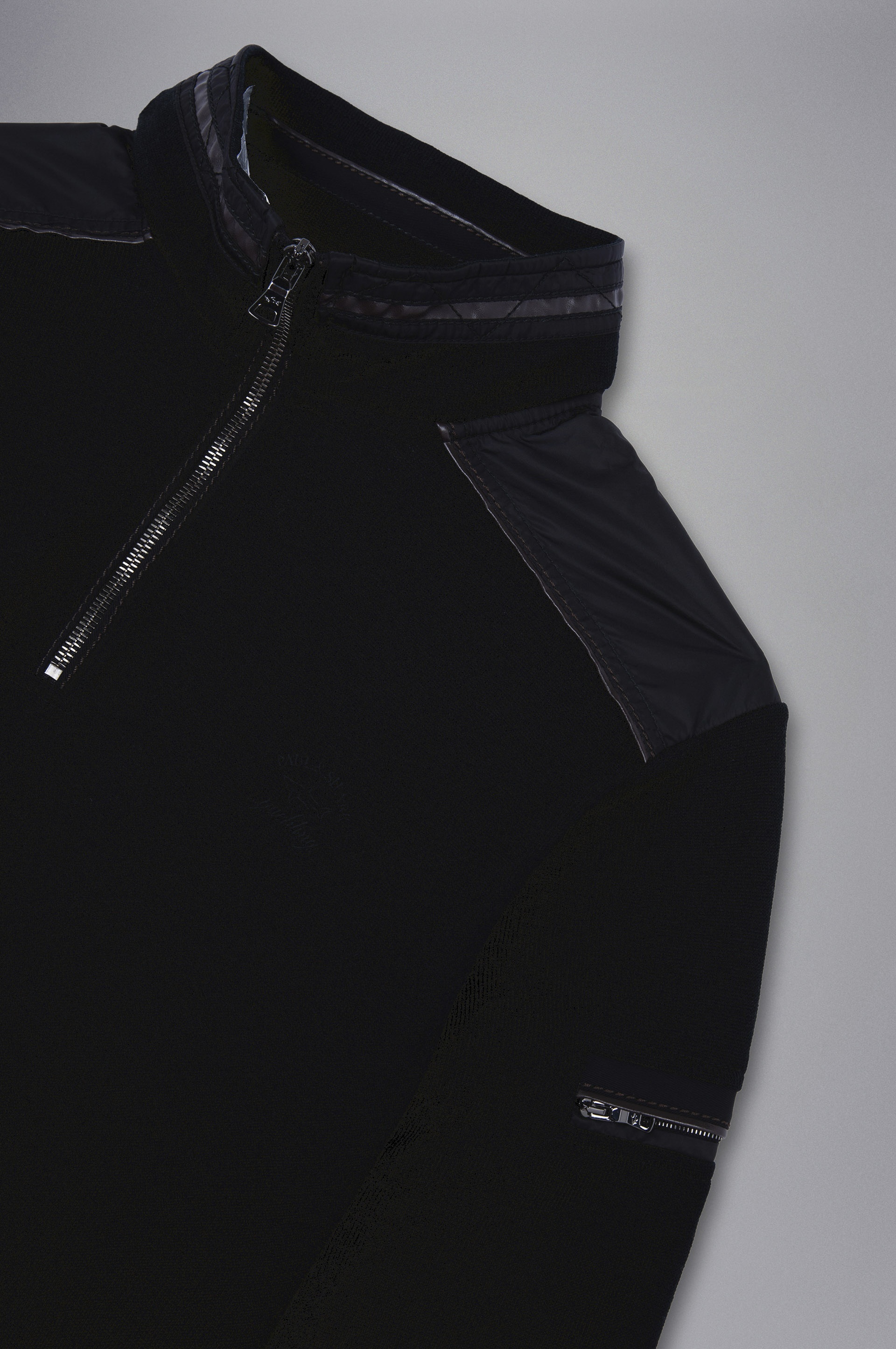 MERINO WOOL SWEATER WITH NYLON DETAILS - 5