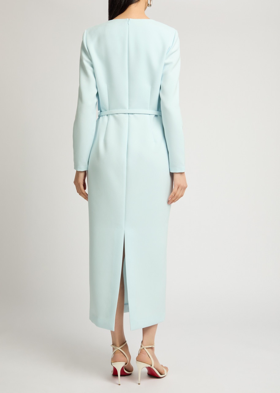 Roland Mouret Belted Crepe Midi Dress - 3
