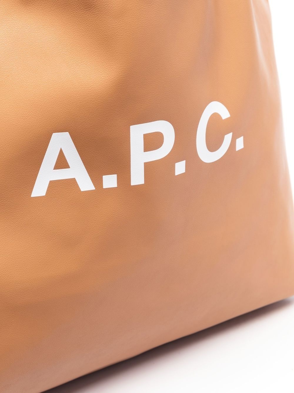 logo-print leather tote bag - 5