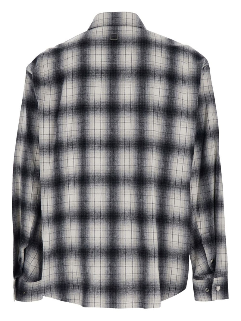 Wooyoungmi logo-patch check-pattern shirt outlook