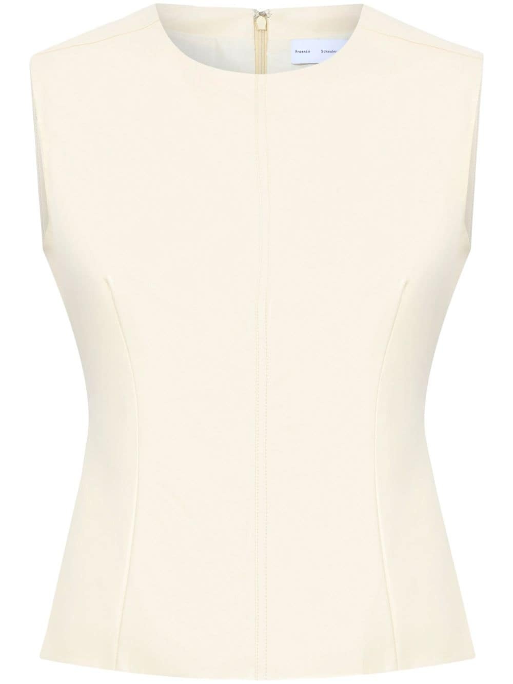 Logan faux-leather sleeveless top - 1