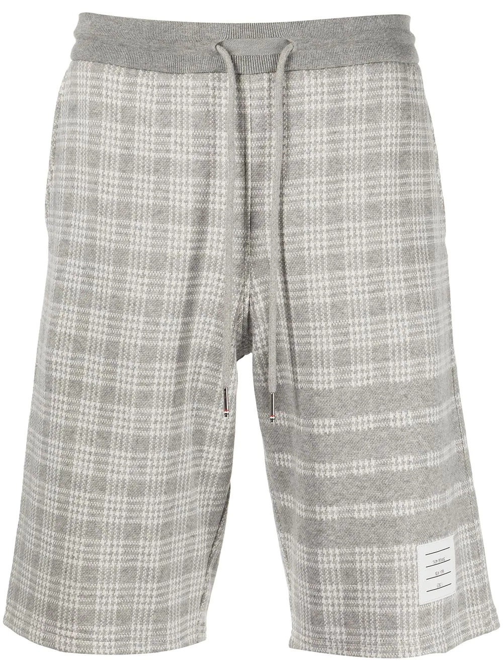 4-Bar micro check track shorts - 1