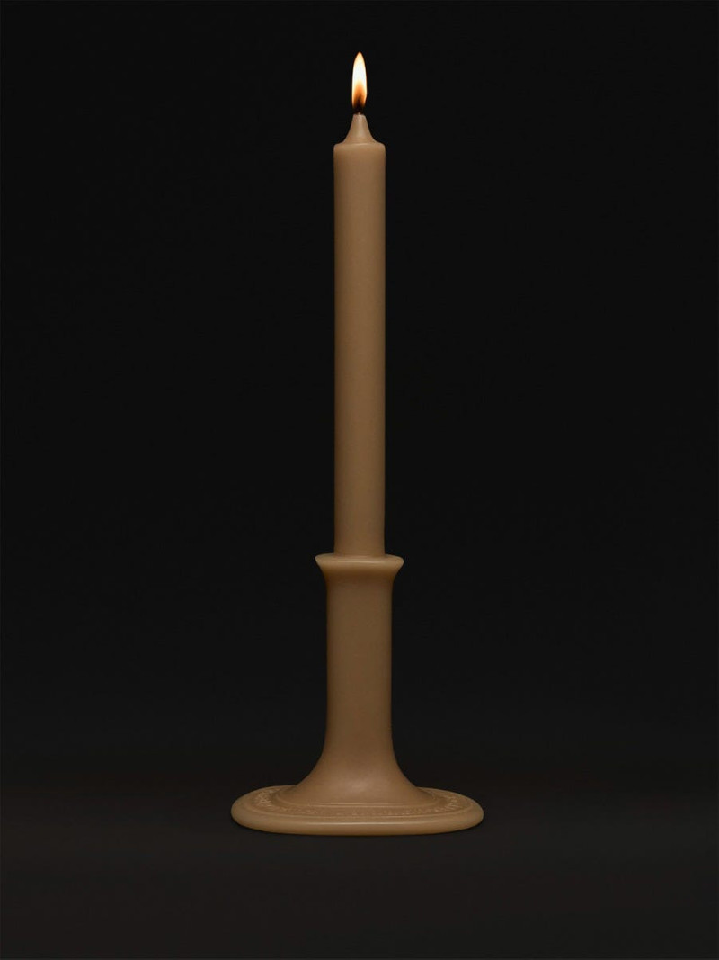Ambre (Amber) - Taper candle with branded oval base 6