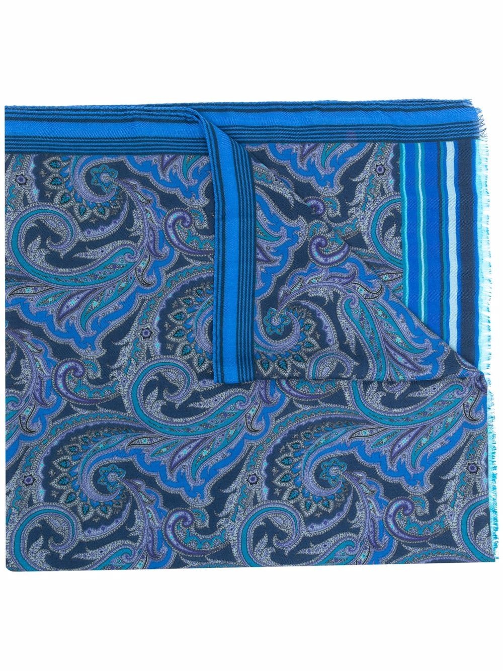 paisley print scarf - 1