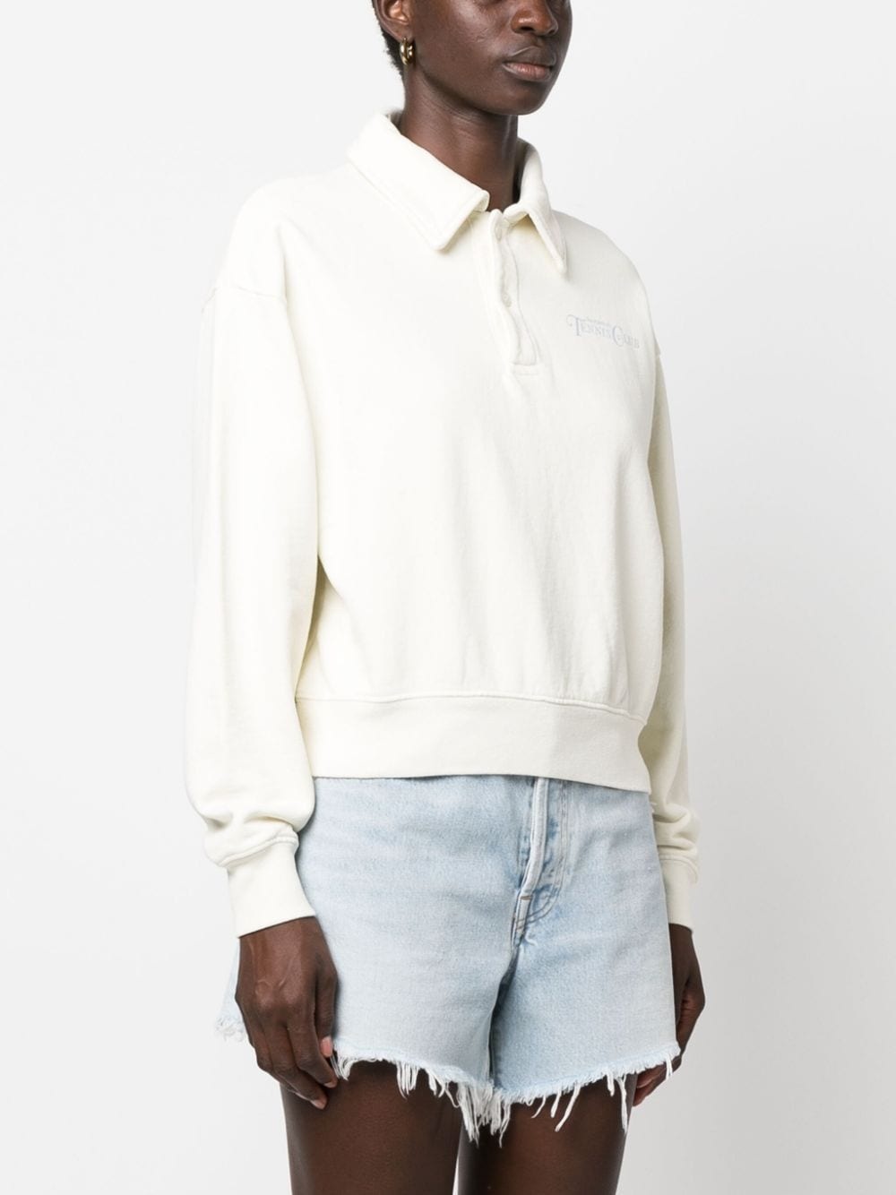 logo-print cotton sweatshirt - 3