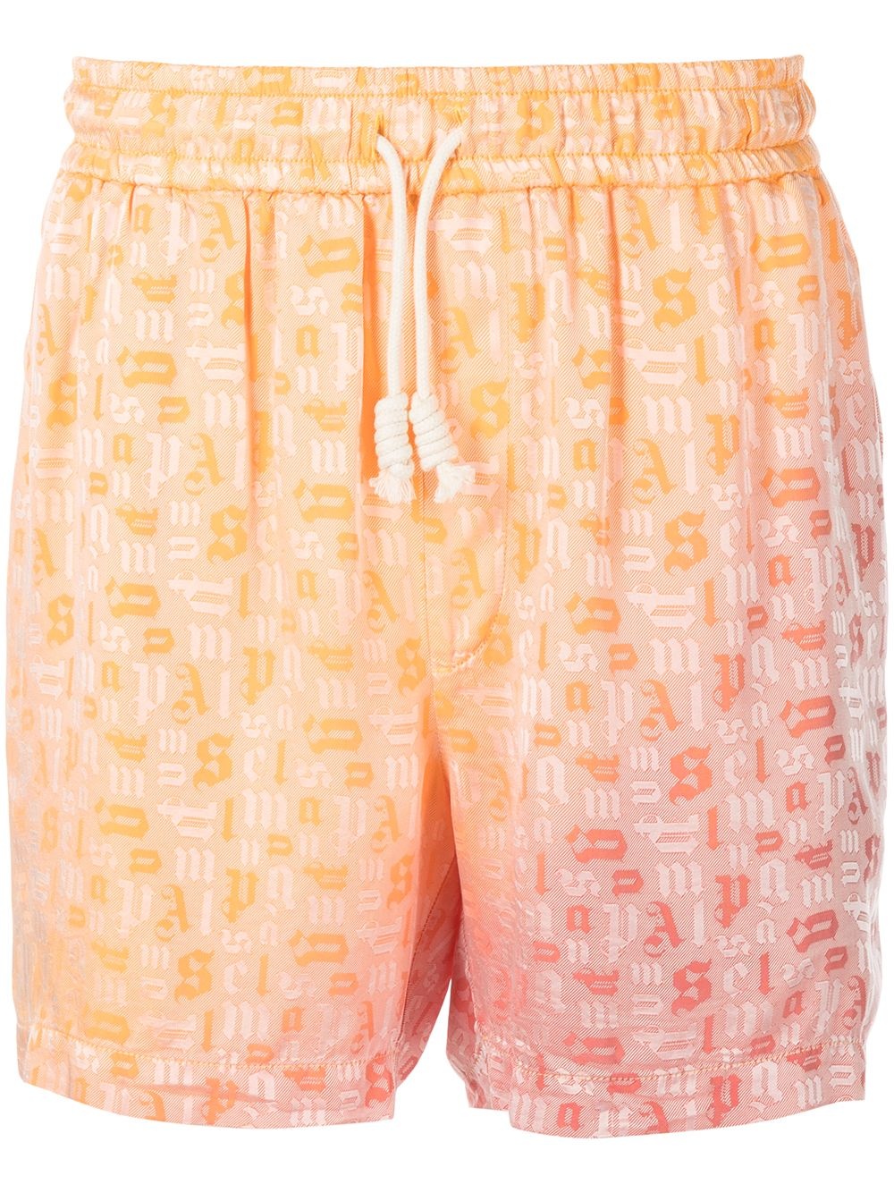 initial-print drawstring shorts - 1