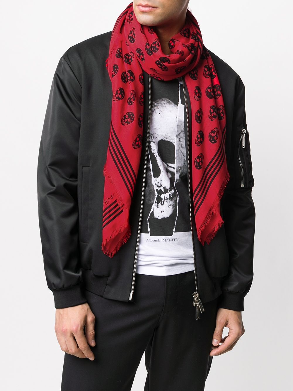 Biker Skull print scarf - 2