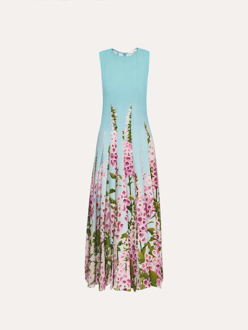 DEGRADÉ FOXGLOVE CHIFFON INSET DRESS 1