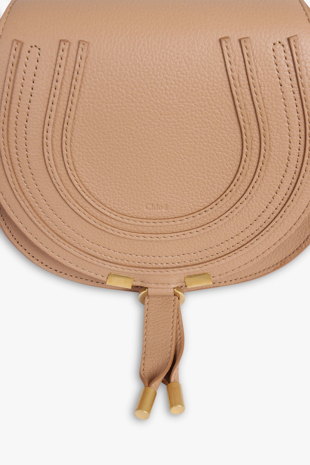 SMALL MARCIE SADDLE CROSSBODY BAG | LIGHT TAN - 5