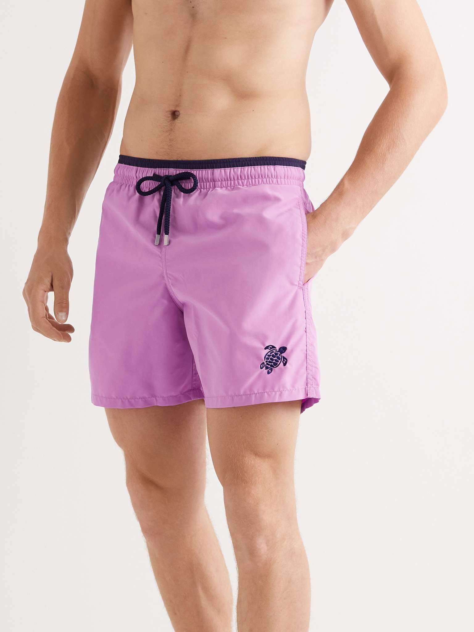 Moka Mid-Length Embroidered Swim Shorts - 2