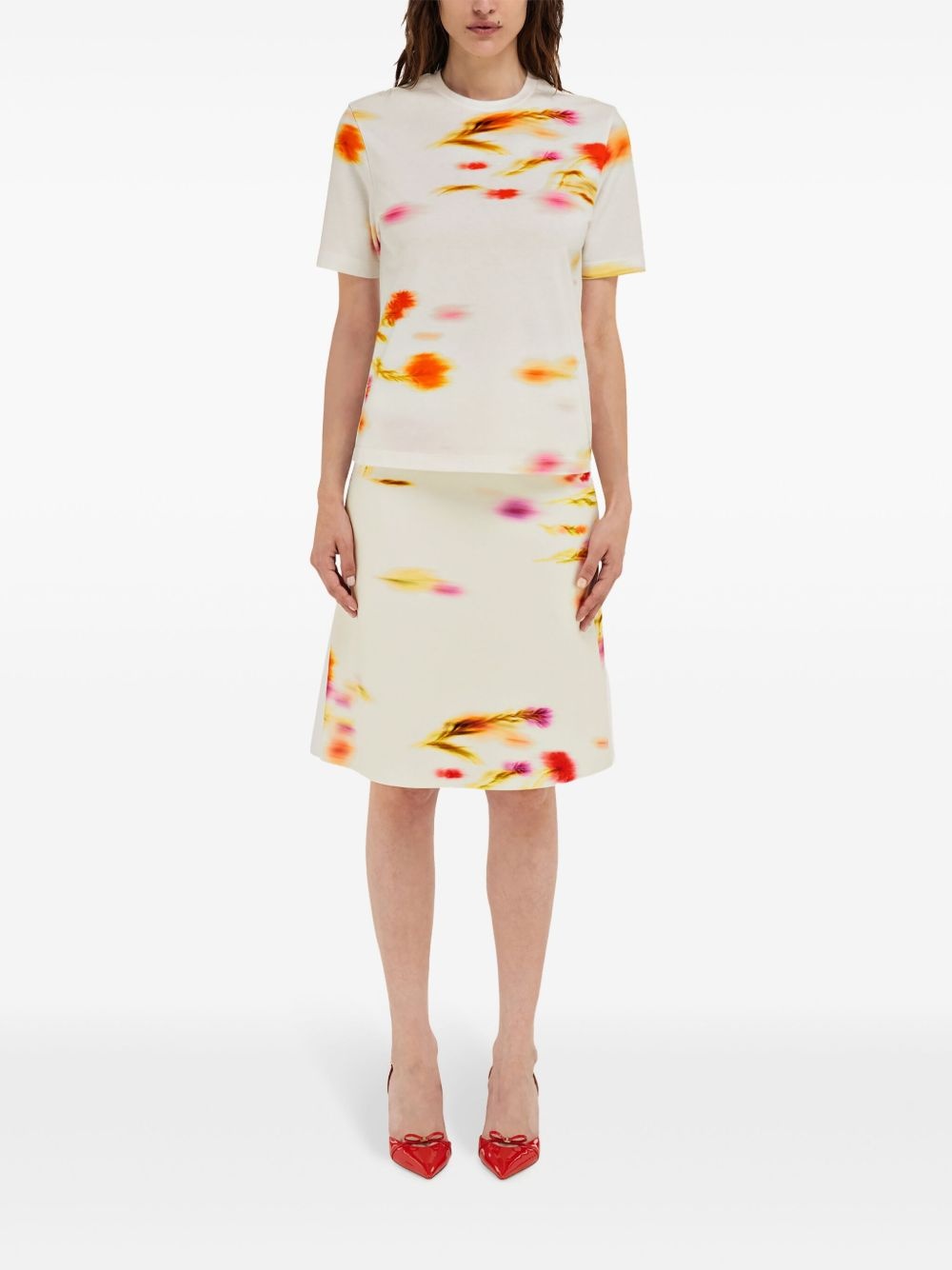 Blossom-print skirt - 2