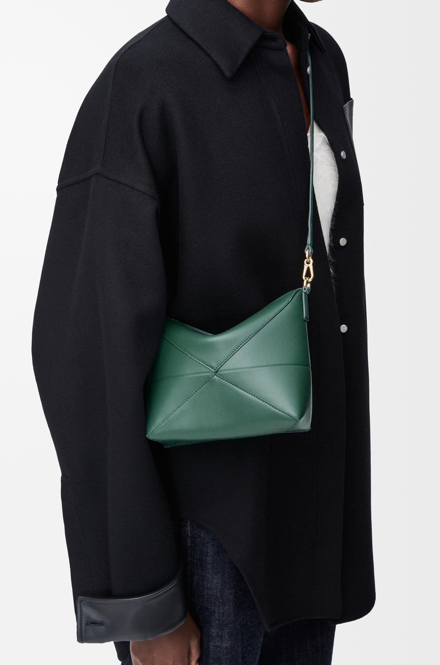 Puzzle Fold pouch in shiny nappa calfskin - 3