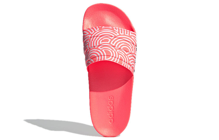 (WMNS) adidas Adilette Shower Slipper Pink/White FX1199 - 5