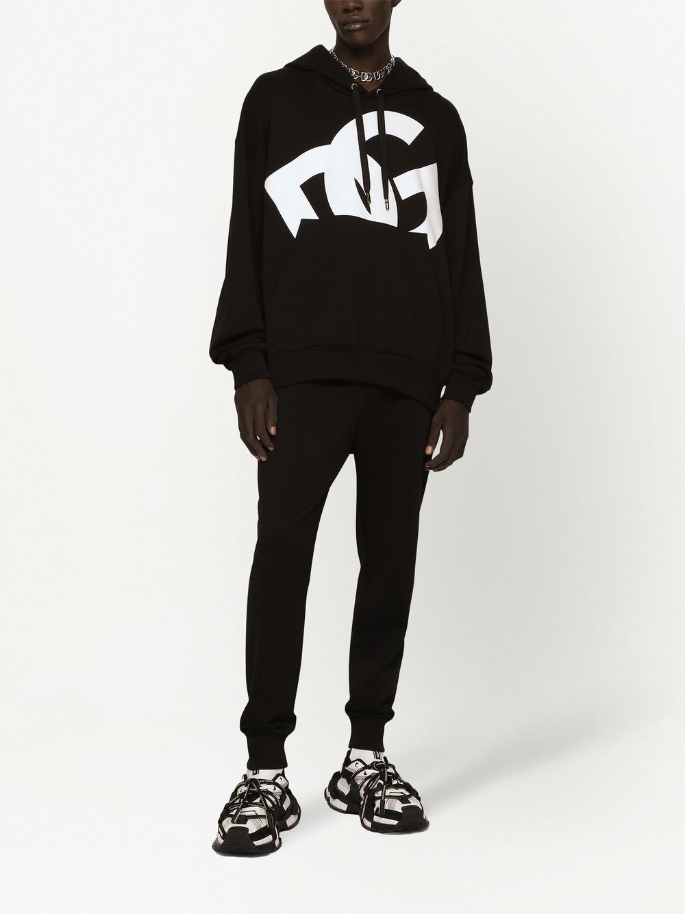 logo-print cotton track pants - 3