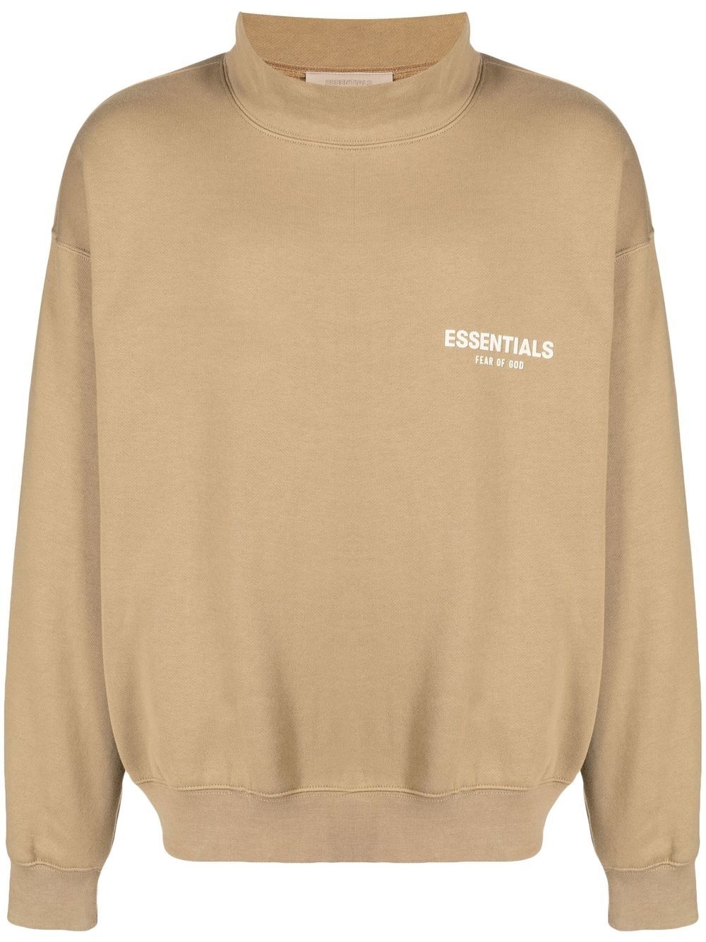 mock-neck logo-print sweatshirt - 1