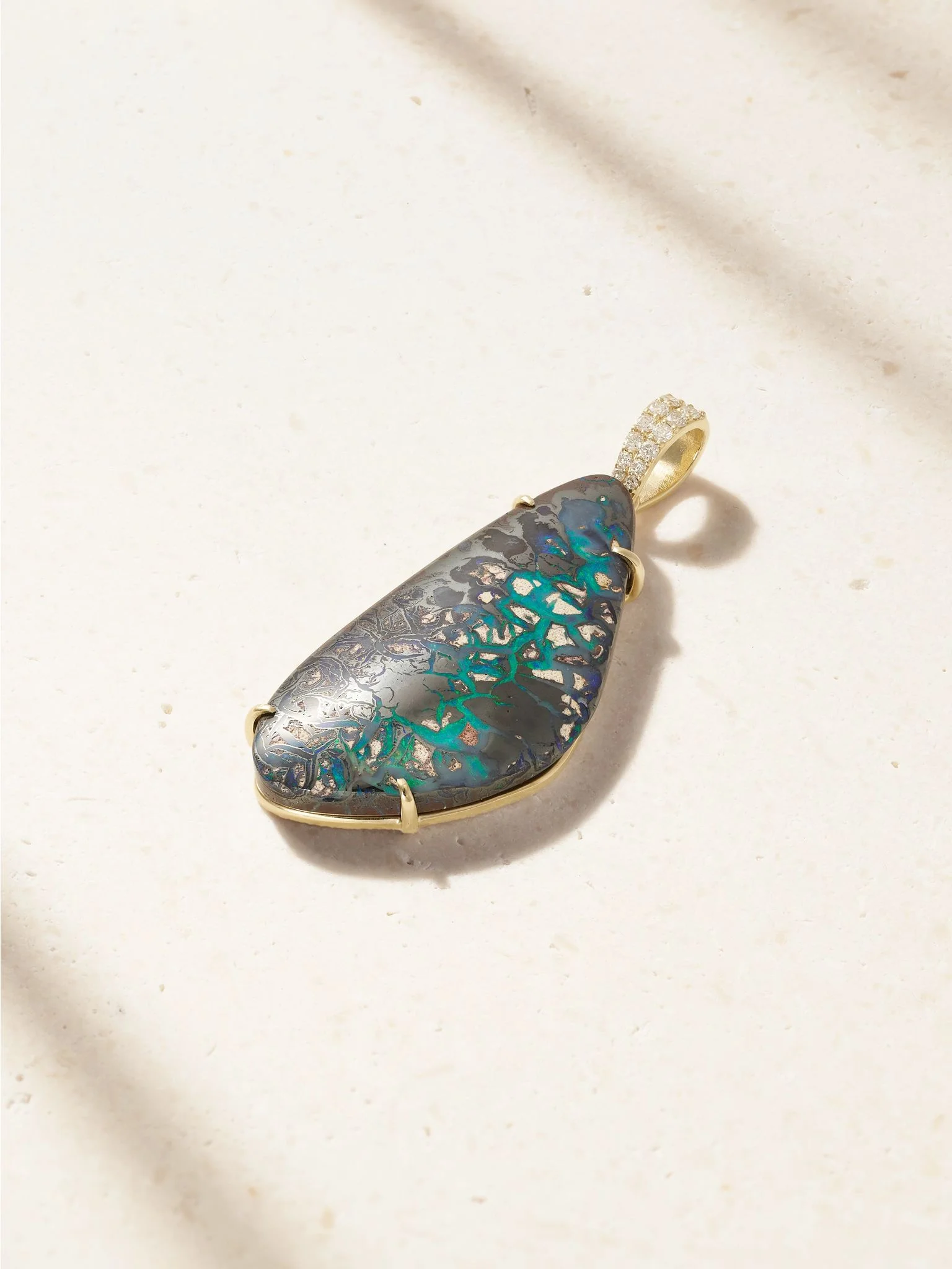 14-karat gold, opal and diamond pendant Multi - 1