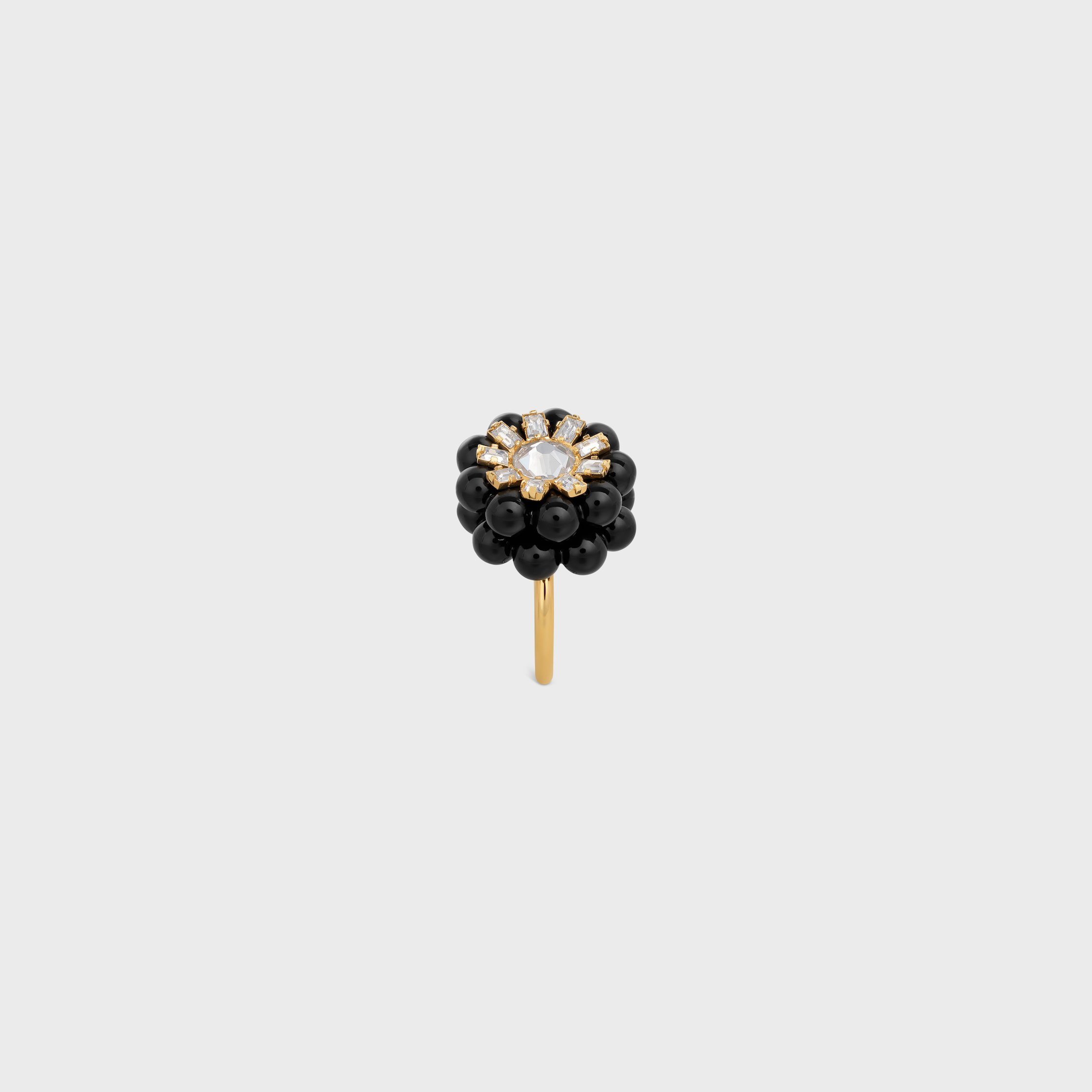 Celine Heirlooms Mûre Ring in Strass, Varnish and Brass with gold finish - 3