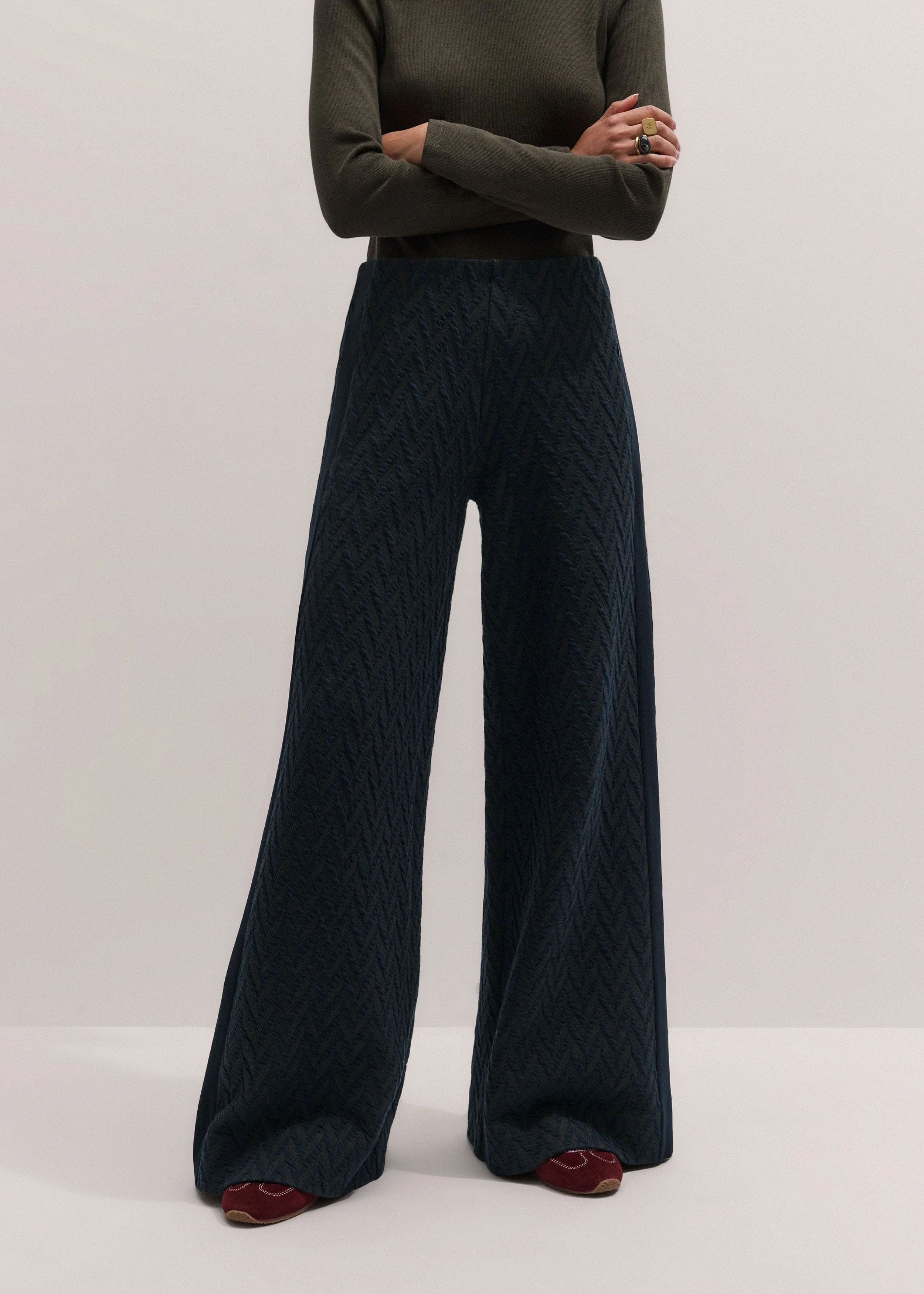 Wide-Leg Track Pant - 1