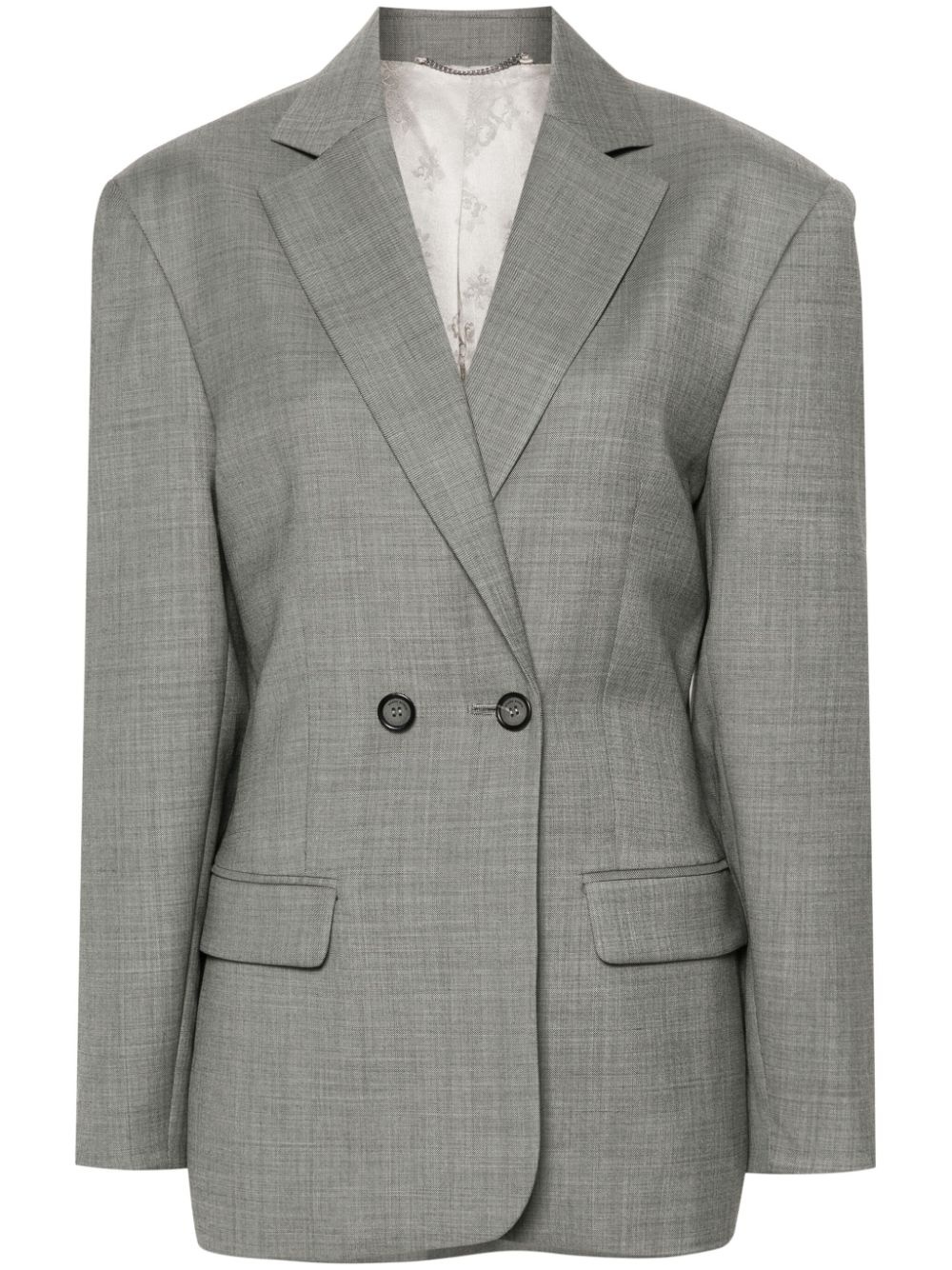 notch-lapels double-breasted blazer - 1