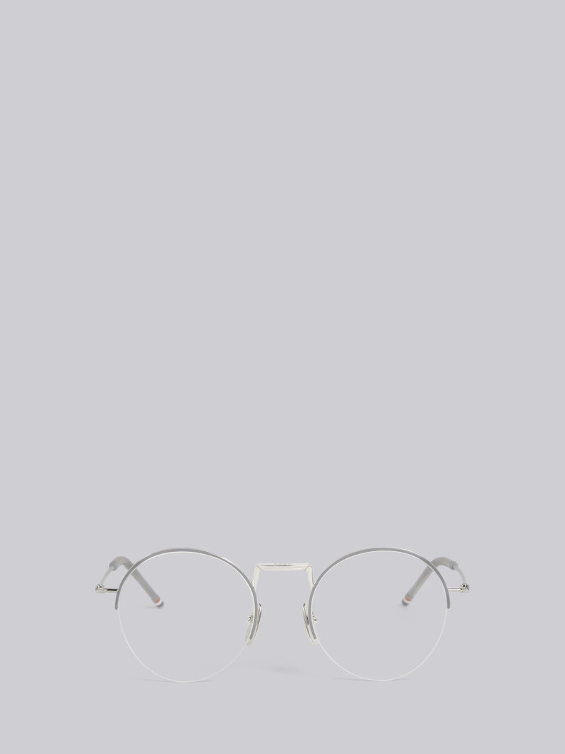 TB118 - Silver Hingeless Round Glasses 1
