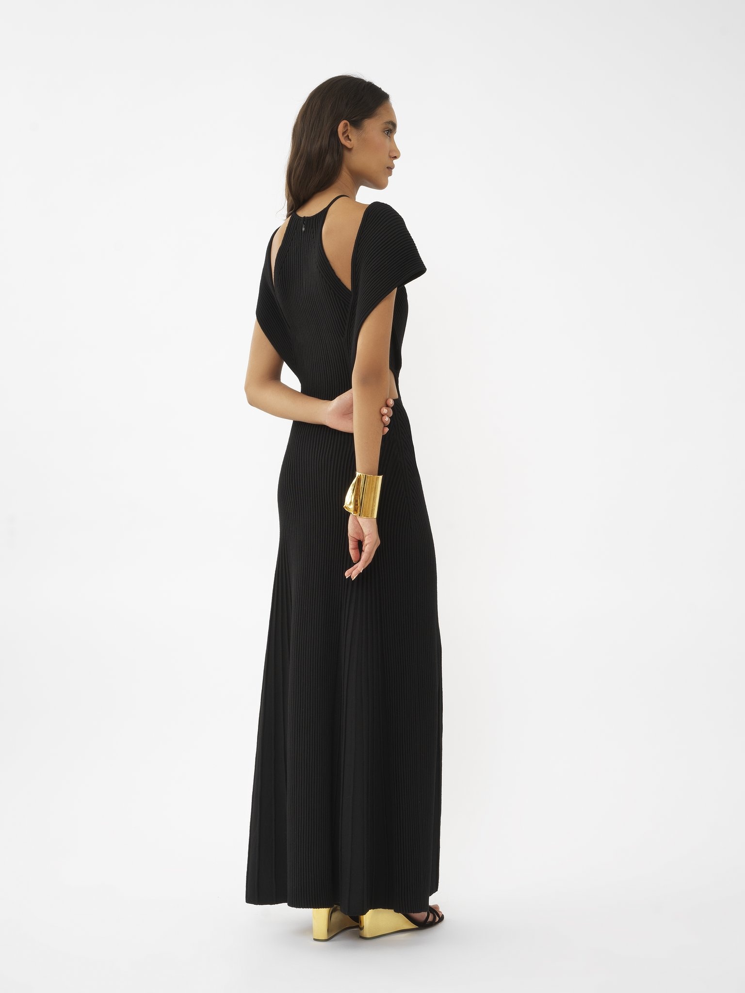 CUT-OUT SLEEVELESS MAXI DRESS - 4