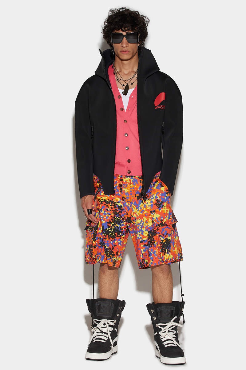 GOTH CAMO BIG ELASTIC SHORTS - 1