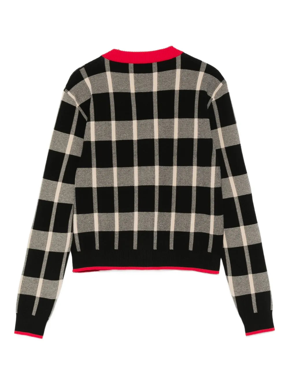 Maglia Cropped Plaid Cardigan - 2