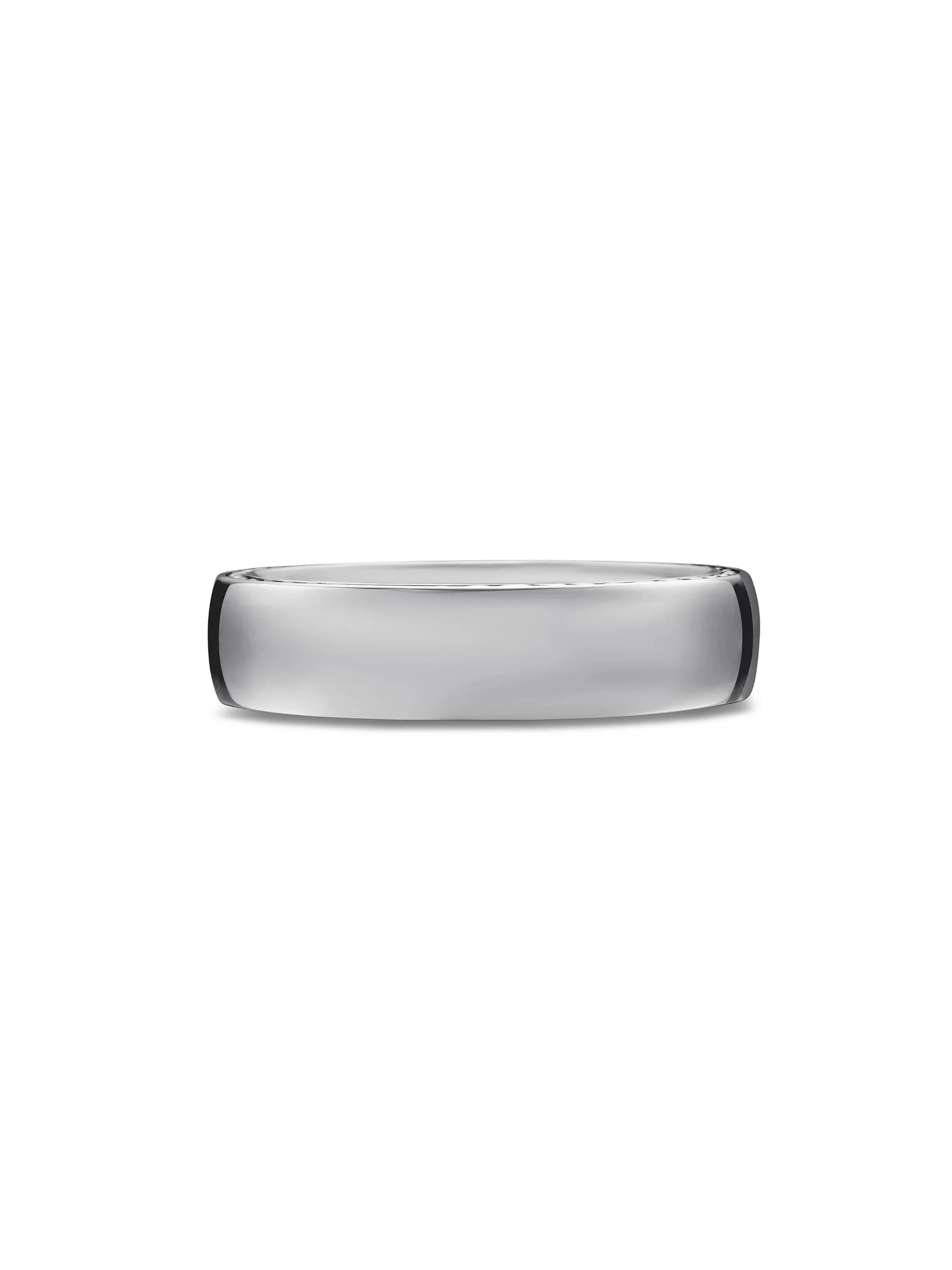 Men's Streamline Band Ring in Sterling Silver, 6mm - Gunmetal - 1