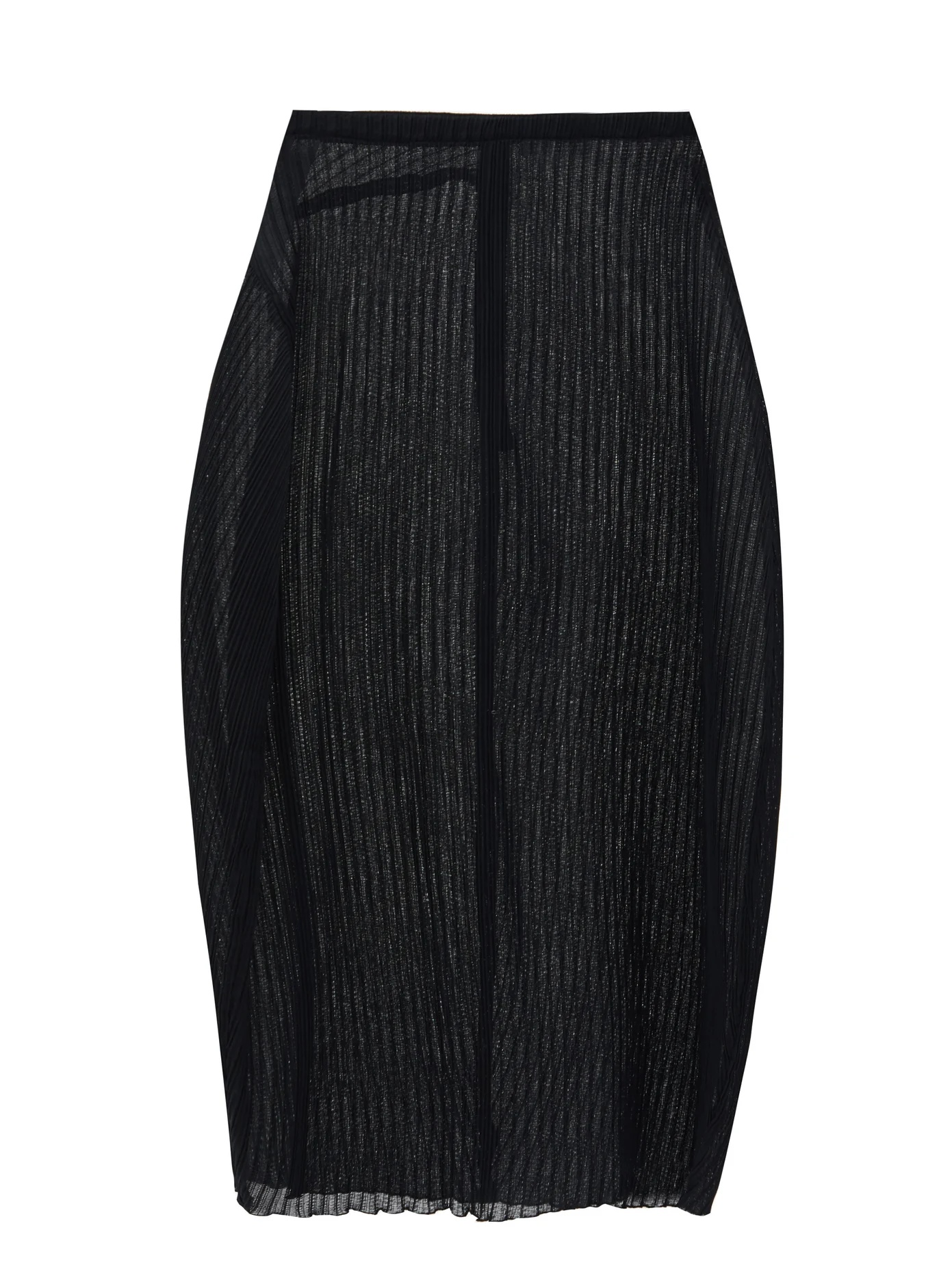 Plissé-knit midi skirt - 1