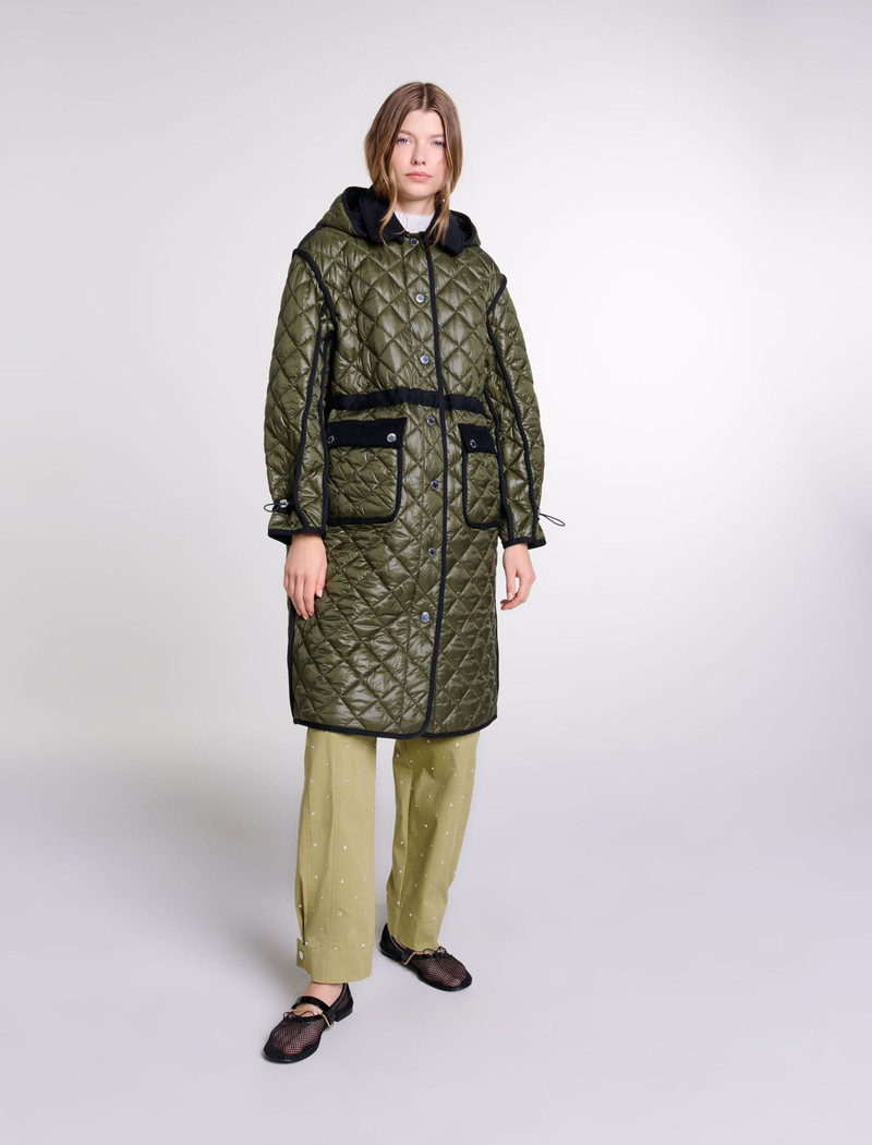 maje Contrast quilted puffer jacket outlook