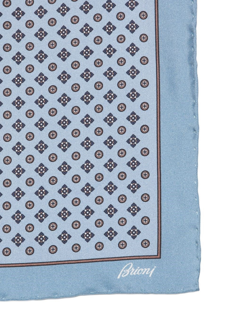 Brioni Printed silk pocket square outlook
