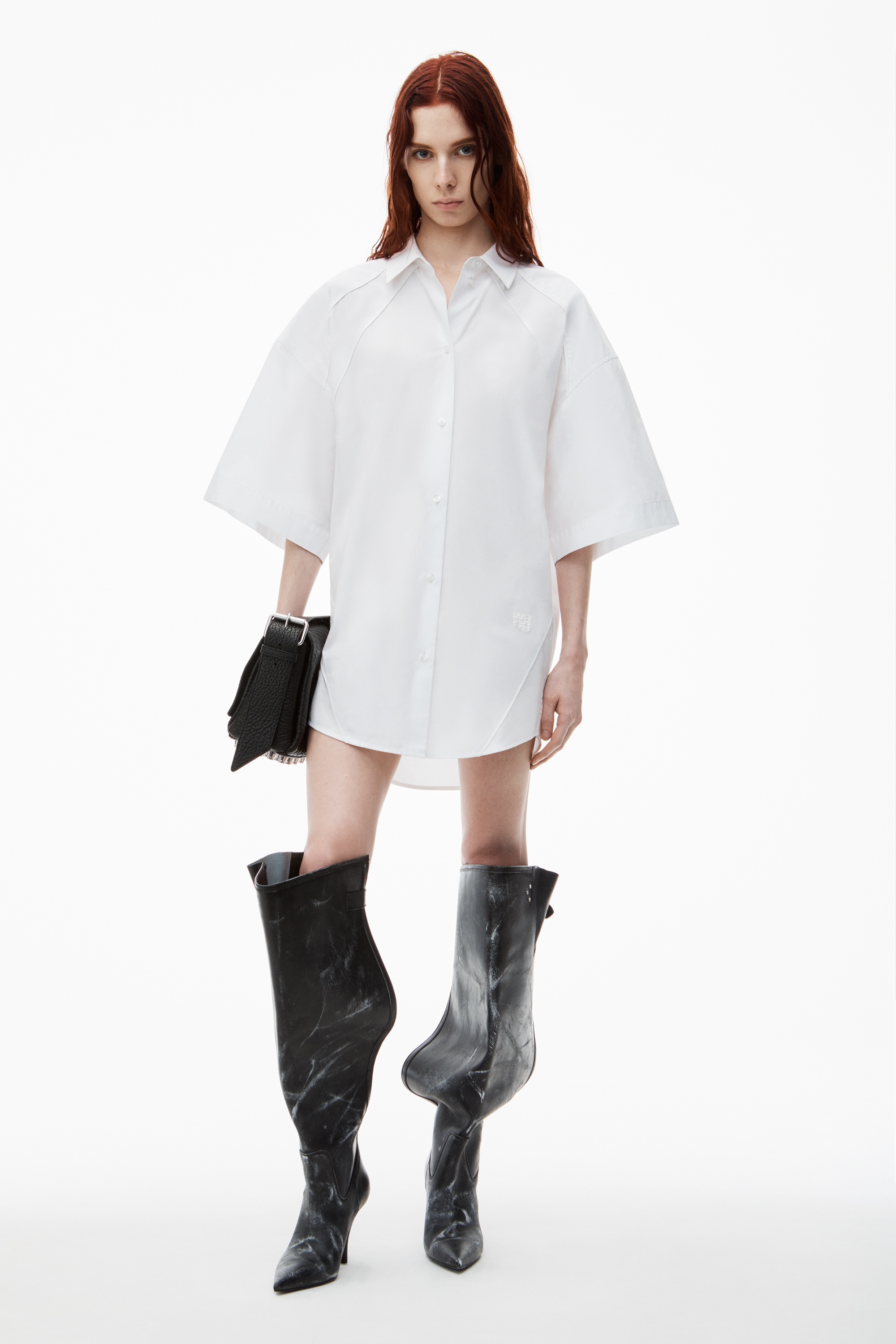 Oversize Button Up Shirtdress - 2