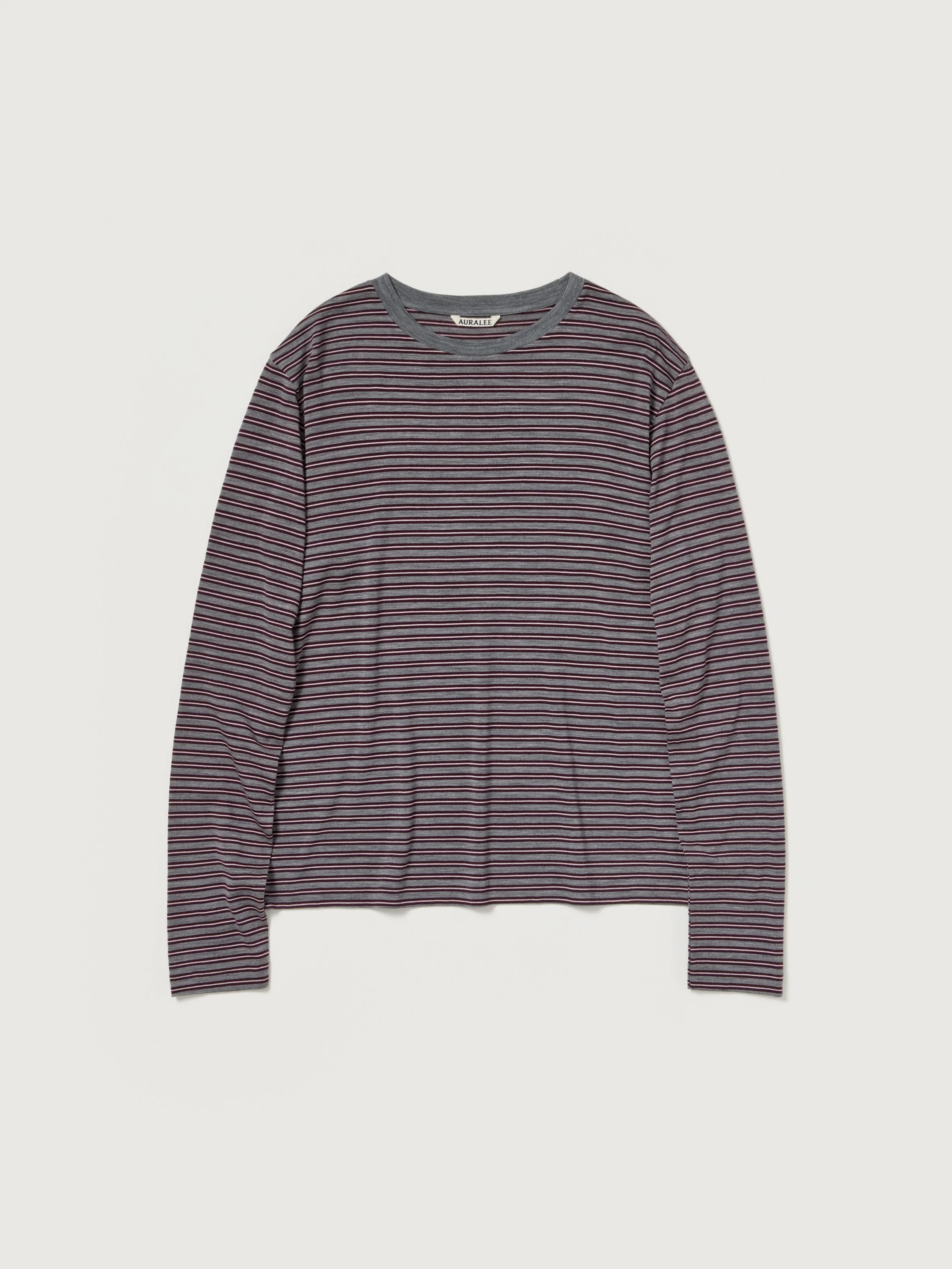SOFT SMOOTH WOOL STRIPE JERSEY L/S TEE - 1