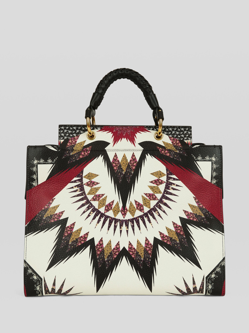 GEOMETRIC PRINT LEATHER HANDBAG 3