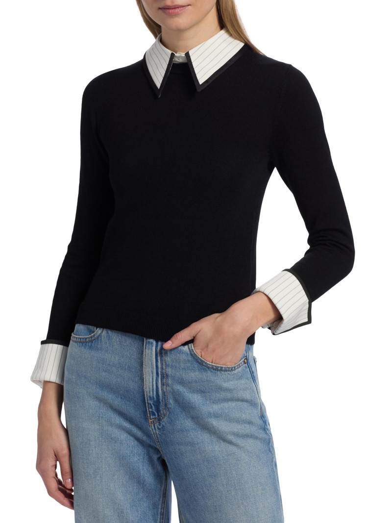 Women's Porla Collared Sweater - Black 3