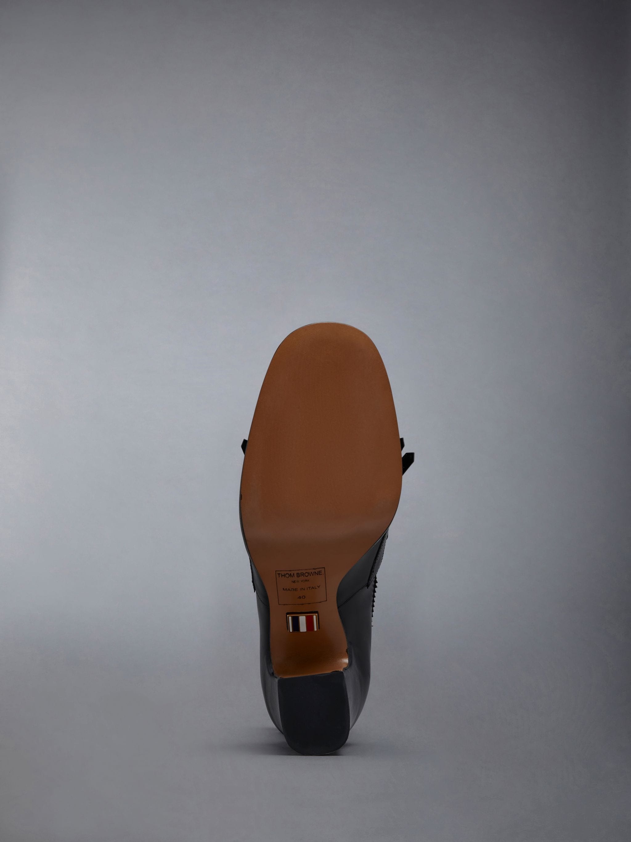 Box Calf 75mm Block Heel Tassel Kilt Loafer - 5