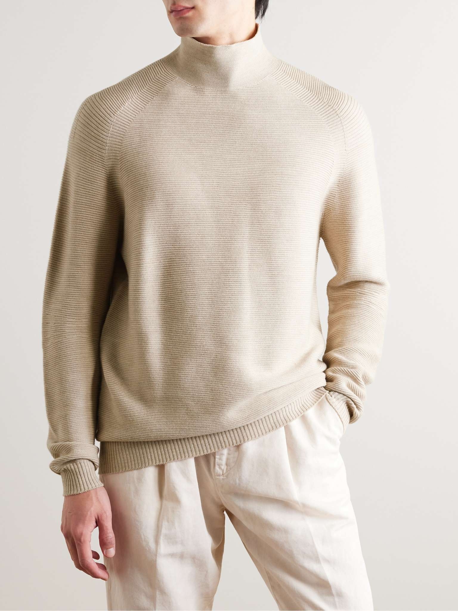 Slim-Fit Virgin Wool-Blend Rollneck Ski Base Layer - 3
