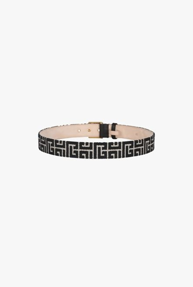Balmain Bicolor jacquard PB Belt belt outlook