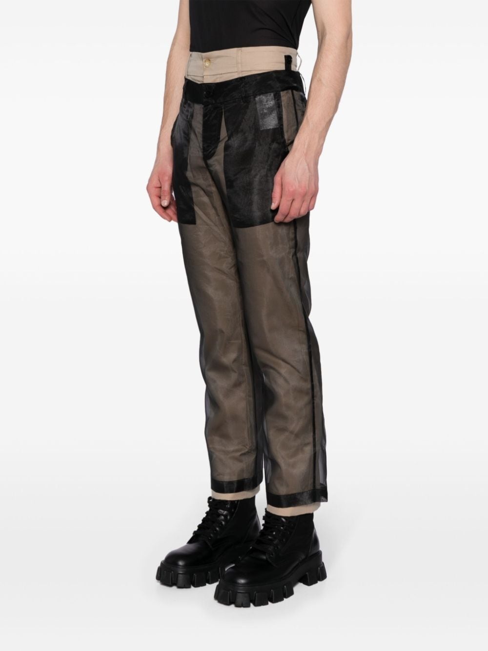 reversible layered trousers - 2