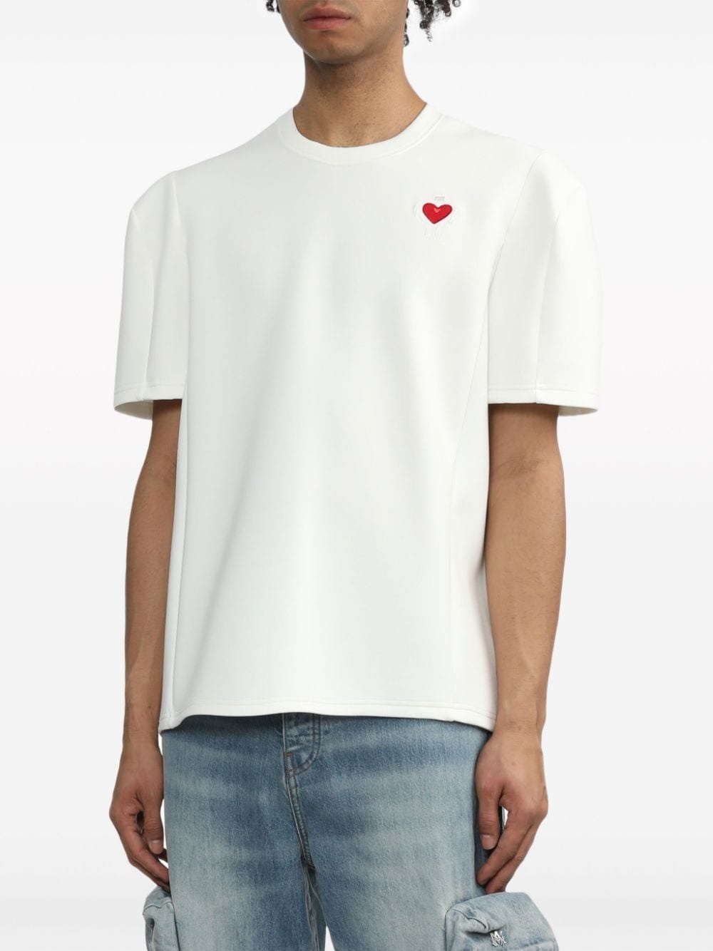 motif-embroidered jersey T-shirt - 3